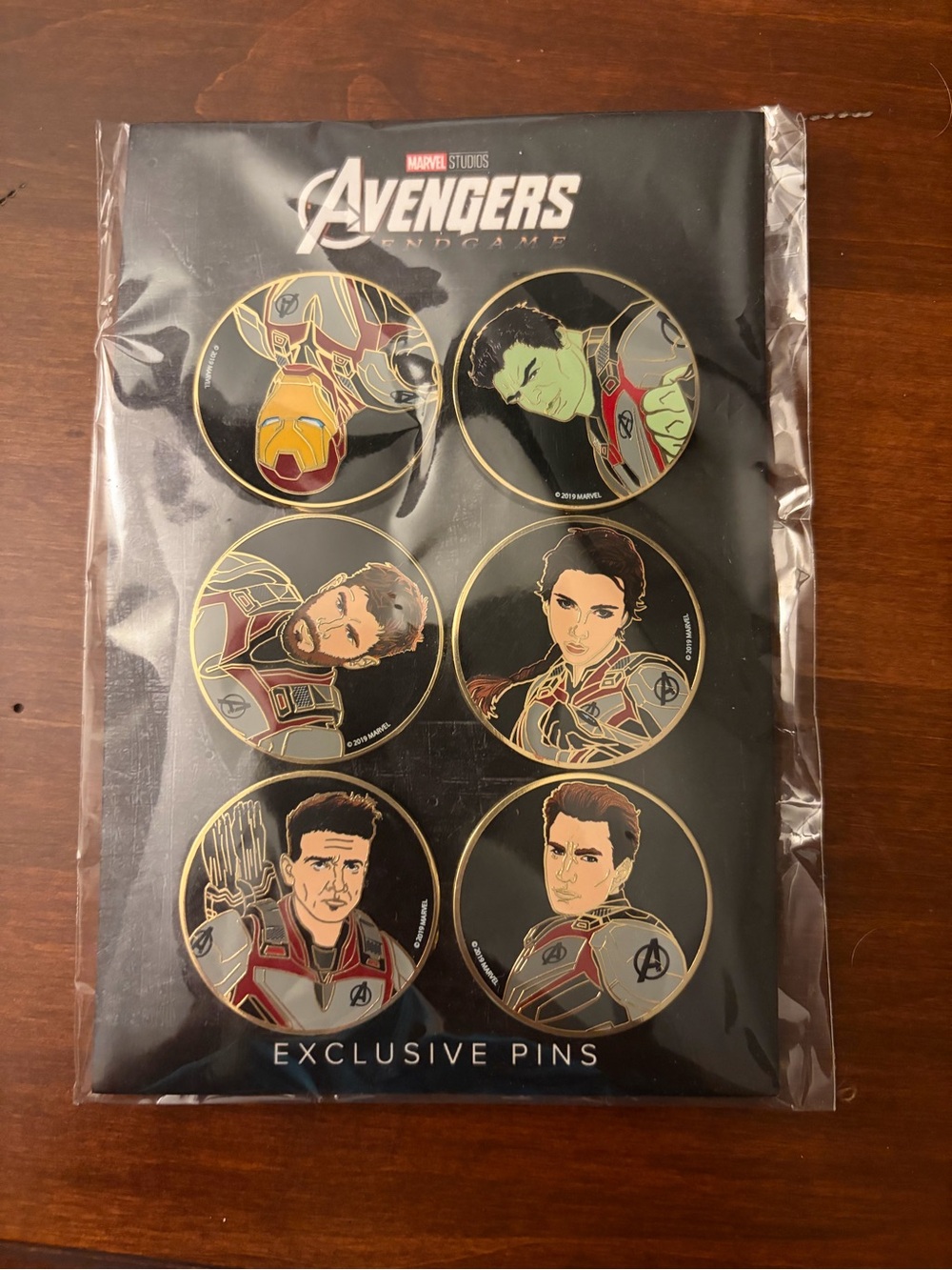 Disney Avengers Endgame Enamel Pin Set - Black/Gold/Red/Green